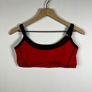 Sommer Ray Sports Bra Women XL Red Black Racerback Activewear Gym Top Stretch